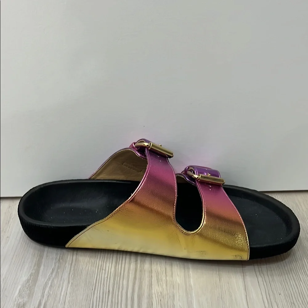 Isabel Marant Pink and Orange Sandals with Minimalist Design - Picture 5 of 7